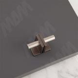 Ручка-кнопка 16мм никель матовый/бронза alucover WPO.906.00T.6BG7, фото 3