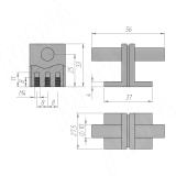 Ручка-кнопка 16мм Timeless metal titanium WPO.906.00T.2N2N, фото 1