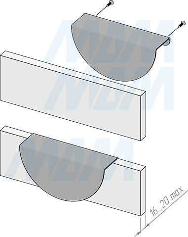 Установка ручки-скобы (артикул BH.RU07)