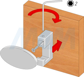 Установка двухрожкового крючка (артикул PA.0272)