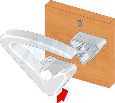 Установка двухрожкового крючка (артикул PA.0282)