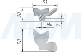 Размеры ручки-кнопки (артикул S8105)