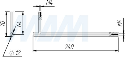 Размеры комплекта для вешалки (артикул WG05)