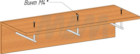 Схема монтажа комплекта для вешалки (артикул WG05)