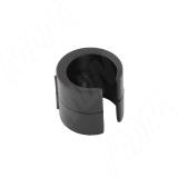 Подпятник для трубы D22-25 мм, с фиксатором, чёрный