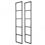 Металлокаркас-стеллаж напольный 1820x350мм черный (RAL 9005, муар), две рамки