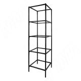 Каркас стеллажа напольного 500x1760x450 (5 полок), черный (RAL 9005, муар) MF.31.50x176x45.BLC