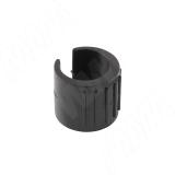 Подпятник для трубы D22-25 мм, с фиксатором, чёрный HT25-PIN-BL, фото 1