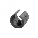 Подпятник для трубы D22-25 мм, с фиксатором, чёрный HT25-PIN-BL, фото 2