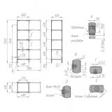 Набор на 1 дополнительную секцию к стеллажу 500x1760x450 (отдельно стеллажом не является), черный (RAL 9005, муар) KIT.31.50x176x45.BLC, фото 2