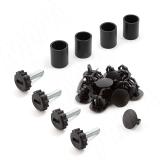 Металлокаркас-стеллаж напольный 1820x350мм черный (RAL 9005, муар), две рамки MF.02.1820x350.BLC, фото 1