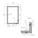Металлокаркас-рамка для полок 380х250мм черный (RAL 9005, муар) MF.02.380x250.BLC, фото 4