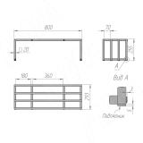 Металлокаркас-обувница 800x290x250мм черный (RAL 9005, муар) MF.04.800x250.BLC, фото 3