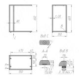 Металлокаркас-стол журнальный 550x350x650мм, черный (RAL 9005, муар) MF.07.550x350x650.BLC, фото 5