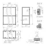 Металлокаркас-полки 720х900х315мм, черный (RAL 9005, муар) MF.08.720х900х315.BLC, фото 4