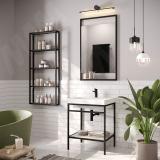 Металлокаркас-тумба напольная 600x700x480мм для раковины, черный (RAL 9005, муар) MF.09.600х700х480.BLC, фото 4