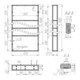 Металлокаркас-стеллаж 570х1300х120мм на 5 полок, черный (RAL 9005, муар) MF.11.570х1300х120.BLC, фото 4