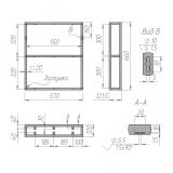 Металлокаркас-стеллаж 570х660х120мм на 3 полки, черный (RAL 9005, муар) MF.11.570х660х120.BLC, фото 4