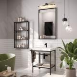 Металлокаркас-стеллаж 570х980х120мм на 4 полки, черный (RAL 9005, муар) MF.11.570х980х120.BLC, фото 3