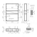 Металлокаркас-стеллаж 570х980х120мм на 4 полки, черный (RAL 9005, муар) MF.11.570х980х120.BLC, фото 4