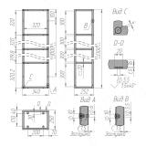 Металлокаркас-стеллаж 250х1300х340мм на 5 полок, черный (RAL 9005, муар) MF.12.250х1300х340.BLC, фото 3