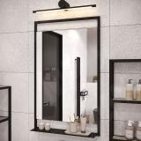 Металлокаркас-рамка с полкой 640x980x140мм для зеркала, черный (RAL 9005, муар) MF.17.640x980x140.BLC, фото 1