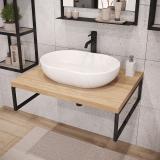 Металлокаркас-рамка для раковины 200x600x20мм черный (RAL 9005, муар), две рамки MF.18.200x600x20.BLC, фото 1