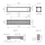 Металлокаркас-полки 570х120х120мм, черный (RAL 9005, муар) MF.21.570х120х120.BLC, фото 4