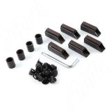 Металлокаркас-стеллаж напольный под стиральную машину 2100х700х250мм черный (RAL9005, муар) MF.23.2100x700x250.BLC, фото 3