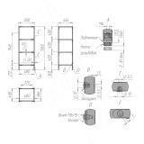 Каркас стеллажа напольного 500x1360x450мм (4 полки), черный (RAL 9005, муар) MF.31.50x136x45.BLC, фото 3