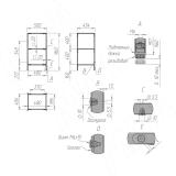 Каркас стеллажа напольного 500х960х450 (3 полки), черный (RAL 9005, муар) MF.31.50x96x45.BLC, фото 3
