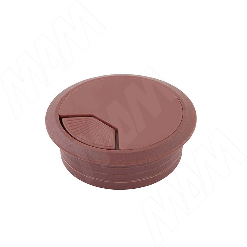 Заглушка кабель-канала, пластиковая, круглая, d=60 мм, светло-коричневая фото товара 1 - RTK-RD-60.LB