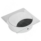 Заглушка кабель-канала, металлическая, квадратная, 90х90 мм, хром 2068.736