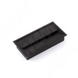 Заглушка кабель-канала, алюминиевая, 160х80 мм, черный