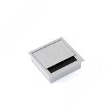 Заглушка кабель-канала, алюминиевая, 100х100 мм, серебро