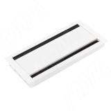 Заглушка кабель-канала, алюминиевая, двойная, 307х152 мм, белый