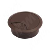 Заглушка кабель-канала, пластиковая, круглая, d=60 мм, темно-коричневая RTK008/DB