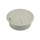 Заглушка кабель-канала, пластиковая, круглая, d=60 мм, серая RTK008/G