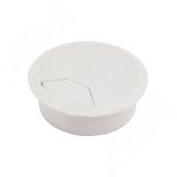 Заглушка кабель-канала, пластиковая, круглая, d=60 мм, белая RTK008/W