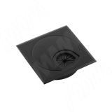 Заглушка кабель-канала, алюминиевая, квадратная, d=60 мм, черный