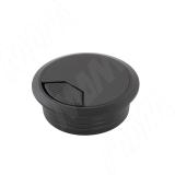 Заглушка кабель-канала, пластиковая, круглая, d=60 мм, черная RTK-RD-60.BL