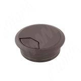 Заглушка кабель-канала, пластиковая, круглая, d=60 мм, темно-коричневая RTK-RD-60.DB