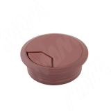 Заглушка кабель-канала, пластиковая, круглая, d=60 мм, светло-коричневая RTK-RD-60.LB