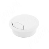 Заглушка кабель-канала, пластиковая, круглая, d=60 мм, белая RTK-RD-60.WH