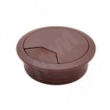 Заглушка кабель-канала, пластиковая, круглая, d=60 мм, темно-коричневая RTK008-DB