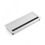 Заглушка кабель-канала, алюминиевая, 300х119 мм, серебро брашированное