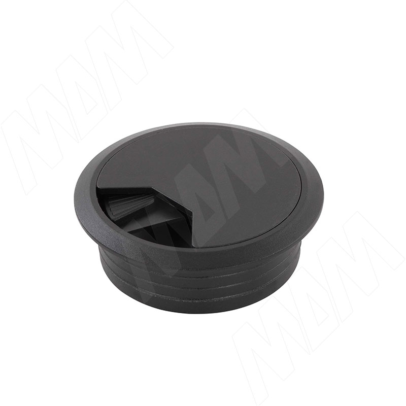 Заглушка кабель-канала, пластиковая, круглая, d=60 мм, черная фото товара 2 - RTK-RD-60.BL