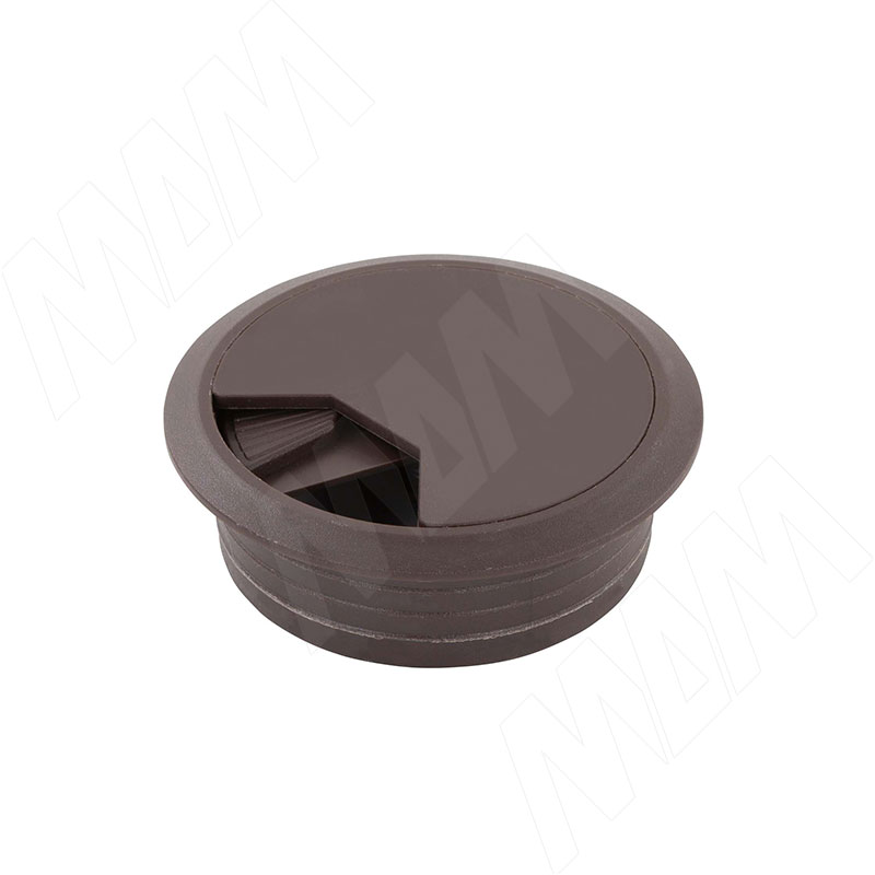 Заглушка кабель-канала, пластиковая, круглая, d=60 мм, темно-коричневая фото товара 2 - RTK-RD-60.DB