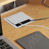 Заглушка кабель-канала, алюминиевая, 100х100 мм, серебро ALM-SQ-100.AL, фото 2