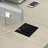 Заглушка кабель-канала, алюминиевая, 100х100 мм, черный ALM-SQ-100.BL, фото 2